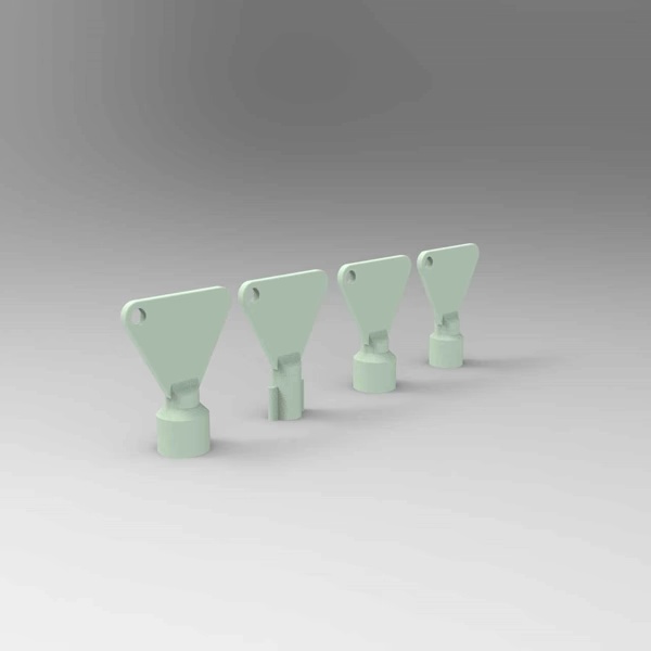 SET OF 4 KEYS FOR ELECTRICAL PANELS | KEY RING ACCESSORY-0