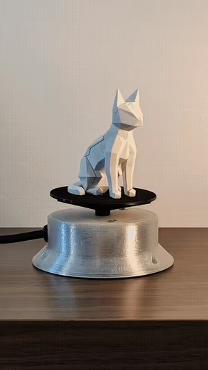 Chat magnétique low-poly