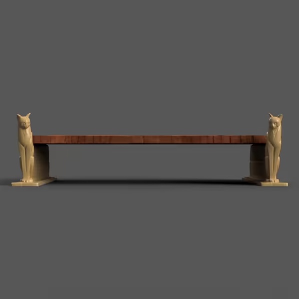 Cat Monitor Riser – 3D STL File for Desk Decoration
