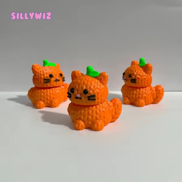 Knitted Pumpkin Kitten – Halloween Edition Flexi No support