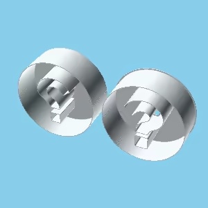 Disc with a question mark, nestable box (v1)