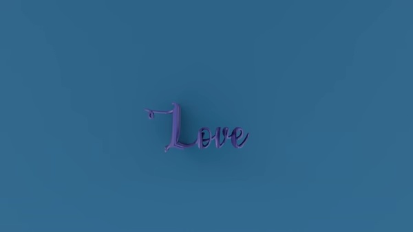 Love you text flip