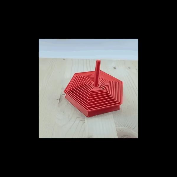Hex-Fractal-Fidget / verschachtelt invertiert mit Griff