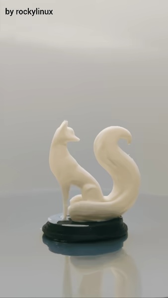 Renard Sinueux - Un Chef-d'œuvre Minimaliste à Imprimer en 3D
