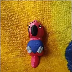 Eclectus Keychain-1
