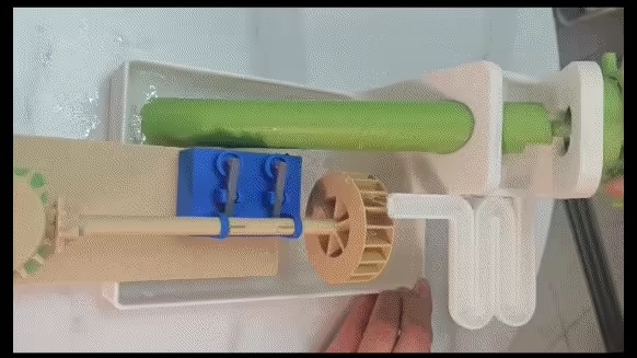 moinho movido a água impresso em 3D - Parque infantil