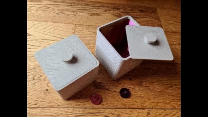Funky Box lid storage cube with inserts and screw in knobs-0