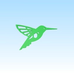 small colibri wallart 1