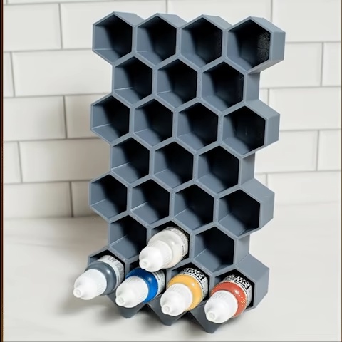 Vallejo Paint Bottle Rack Organizer for Miniatures & Models