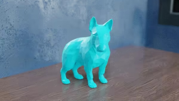 低多边形牛头梗