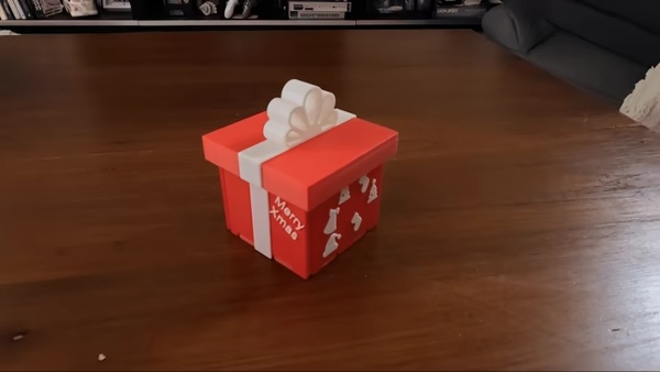 Aufklappbare Weihnachtsgeschenkbox