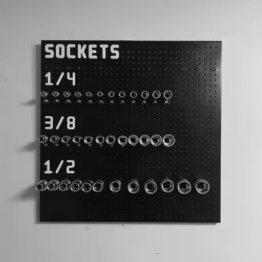 Lochwand-Set (Biltema) - Ratschen- und Stecknuss-Halter