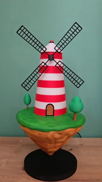 Floating Island Windmill Lamp-1