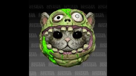 Animal Cosplay Zombie Cat