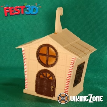 🎄✨ Lebkuchenhaus mit Licht – 3D-Weihnachtsdekoration