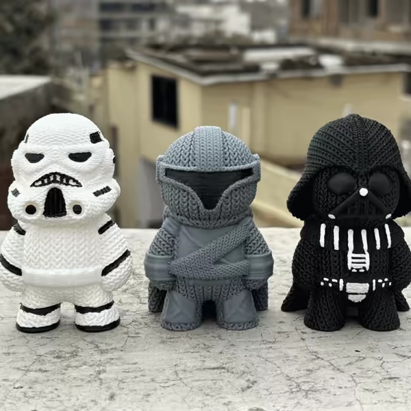 Gestrickte Starwars (Stromtrooper, Mandalorianer, Darth Vader)