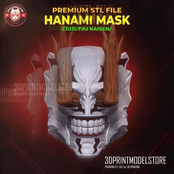 Máscara Hanami - Jujutsu Kaisen Cosplay Casco - Halloween-0