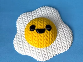 Knitted Fried Egg