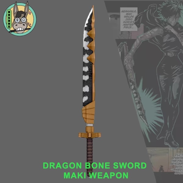 Dragon Bone Sword - Maki Weapon - Jujutsu Kaisen Cosplay