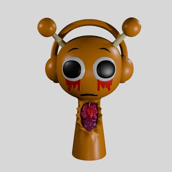 OREN HORROR SPRUNKI INCREDIBOX | Orange Sprunki 3D Model stl-1