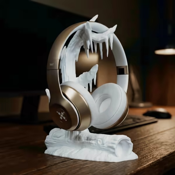 Frozen Tree Headphone Stand | Winter Desk Decor