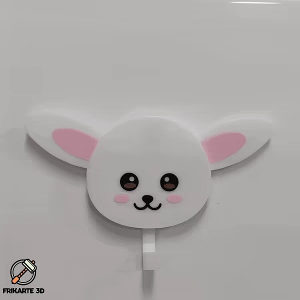 Cute Bunny Key Holder Wall Hook with Moving Ears 🐰🔑-0