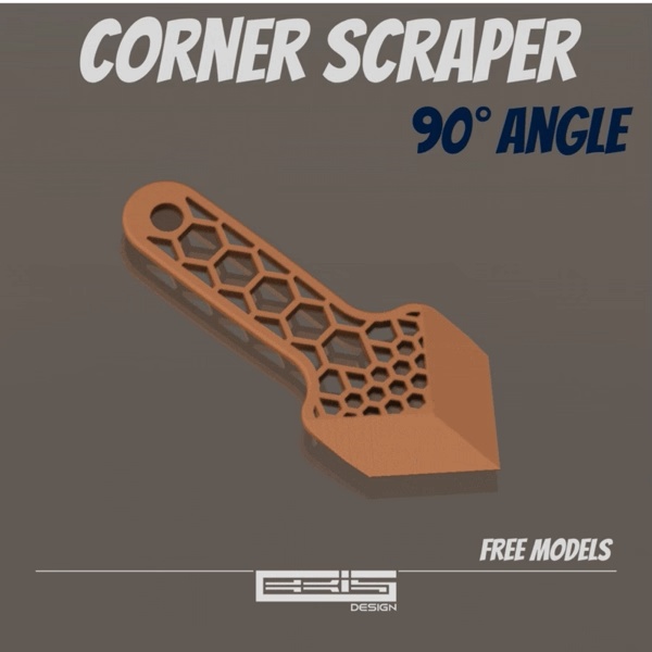 Corner scraper, 90 degree angle, also useful with printbed