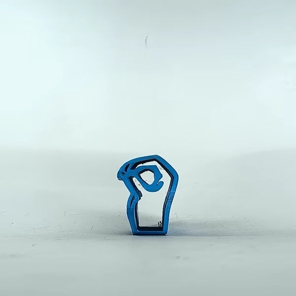 Text Flip - O (Dactylology)