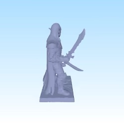 Dark elfe swordman leader D&D DSA Heroquest Tabletop