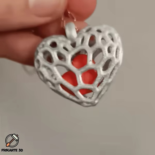 Voronoi Love Pendant – Radiant Heart Necklace 💖✨