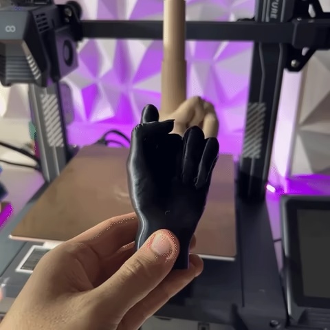 Print-In-Place kollabierender Mittelfinger
