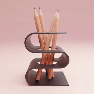 cool curve minimalist pencil holder desktop organizer