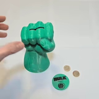 Hulk hand piggy bank