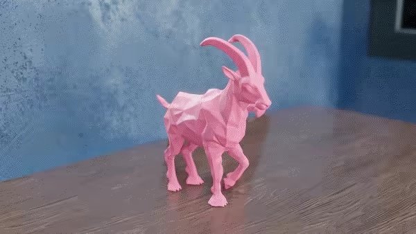 Capra di montagna Low Poly