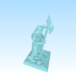 Skeleton armored soldier 1 for tabletop skirmish game