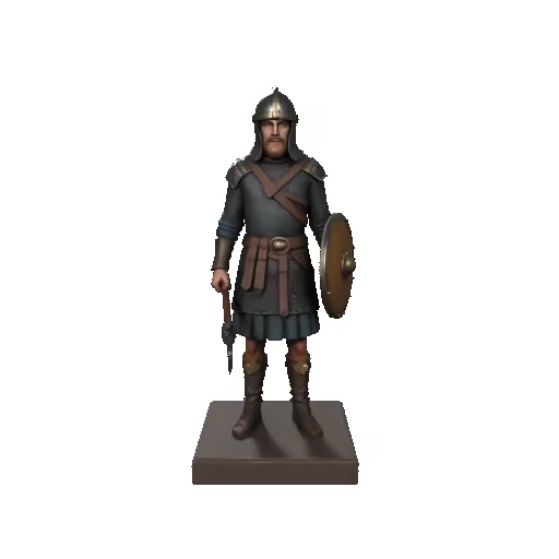 4377 Viking Warrior with Shield and Axe Ivory-Style STL DND-1