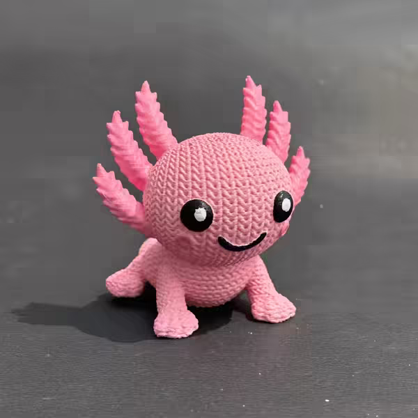 Home page module: Knitted Axolotl