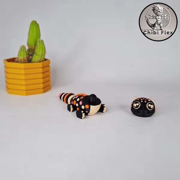 Flexi Mini Choco Pebbles Gila Monster | Movable Head Version-0