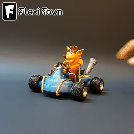 Flexi Print-in-Place Crash Bandicot and Team Racing Kart-5