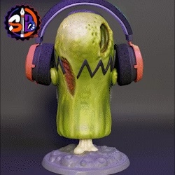 HOMERO SIMPSON ZOMBIE Soporte audífonos