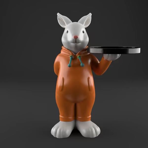 Cute Bunny Tray Holder – 3D STL File for Fun Desk Decor