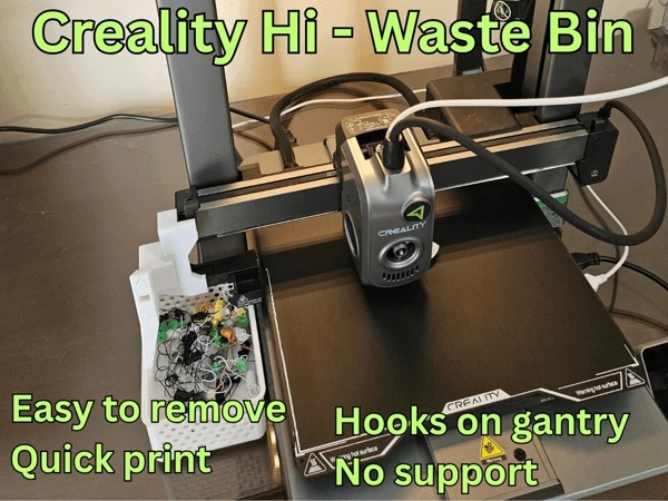 Waste bin - poop bin for Creality Hi