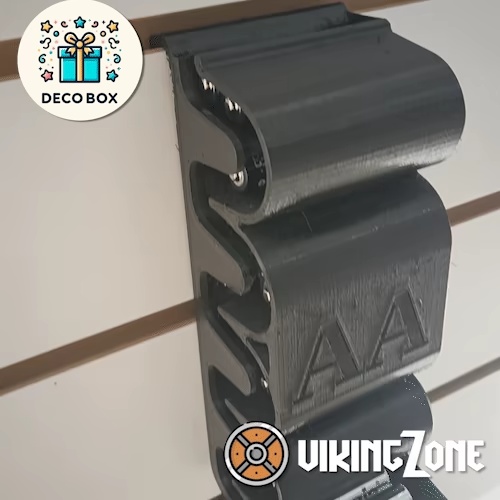 🧲 Vertical AA Battery Organizer for Slatwall | Gravity-Feed