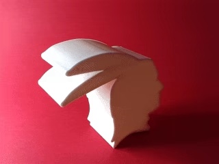 Native American profile silhouette, nestable box (v1)-1