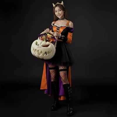 ハロウィンキャンディパンプキンバスケット