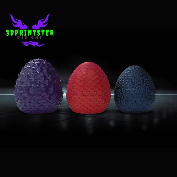 Conjunto de 3 hermosos archivos de huevos de dragón