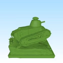 small diorama of FT17 tank (1/72)