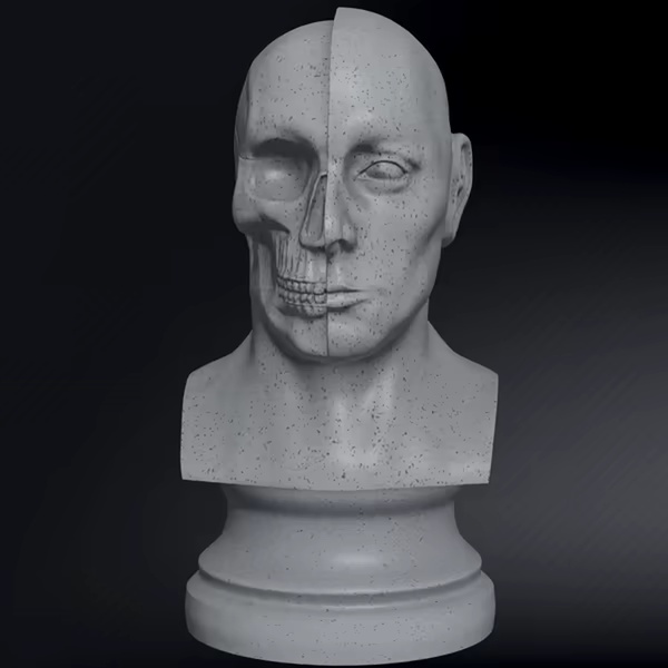 Jeremy Sculpture,Male Anatomy Skull Sculpture BustOrnament🗿
