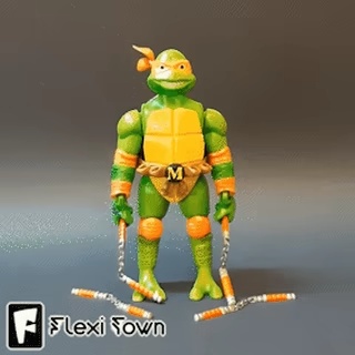 Flexi Print-in-Place Teenage Mutant Ninja Turtles, Michelang-2