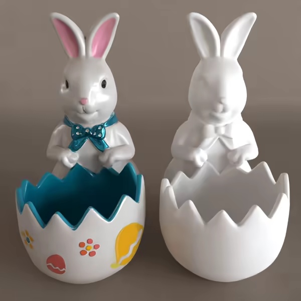 Paashaas Pot – 3D STL-bestand voor Bloempot, Snoepschaal